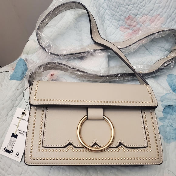 Vegan Leather Melie Bianco Crossbody Bag